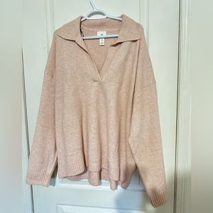 H&M Collared Pink sweater